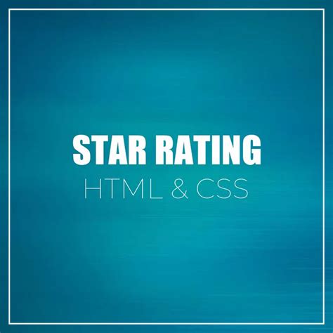 Star Rating Using HTML CSS Css Basics Rating System Html Css Star