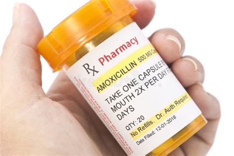 Facsimile Amoxicillin Prescription Stock Image Image Of Health