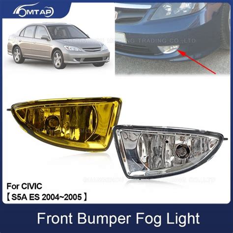 Mtap For Civic Fog Lamp Front Bumper Lamp Yellow Fog Light For Honda