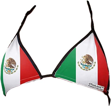 Amazon Tooloud Mexico Flag Aop Swimsuit Bikini Top All Over Print Clothing