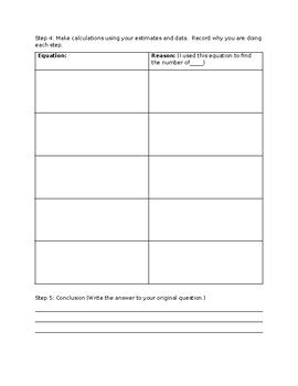 Open Ended Math Workspace For Differentiation Fermi Type Math Tpt