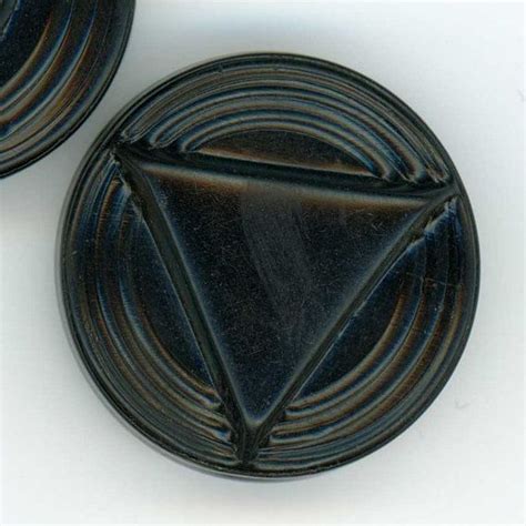 Vintage Black Celluloid Triangle Buttons Set Of