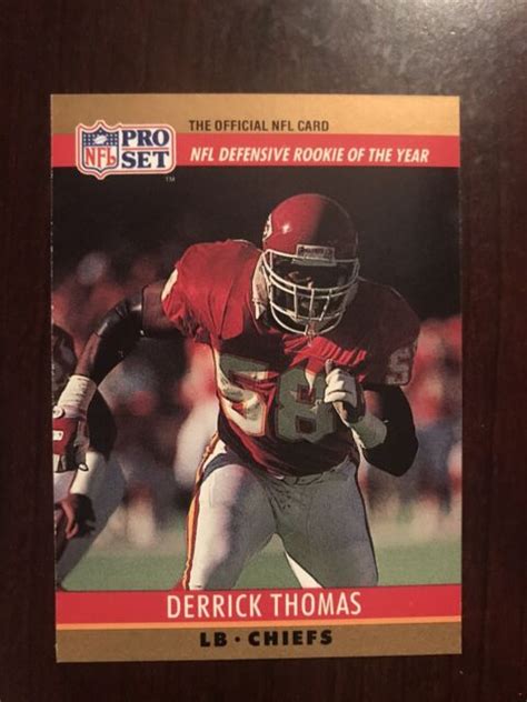 1990 Pro Set 6 Derrick Thomas Kansas City Chiefs Defensive Rookie