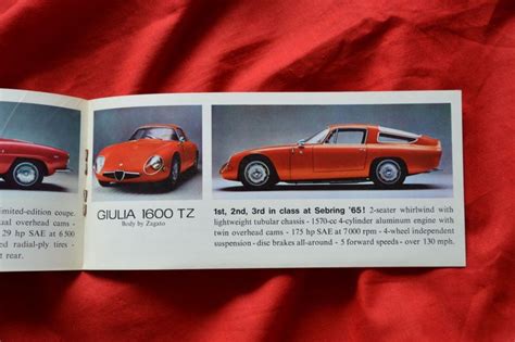 Brochures Catalogues Alfa Romeo Giulia TZ Zagato Sprint Catawiki