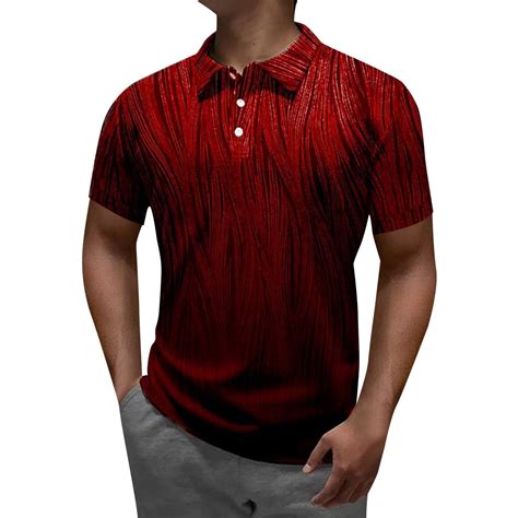 Vedolay Mens Striped Printing Summermens Polo Shirt And Shorts Set