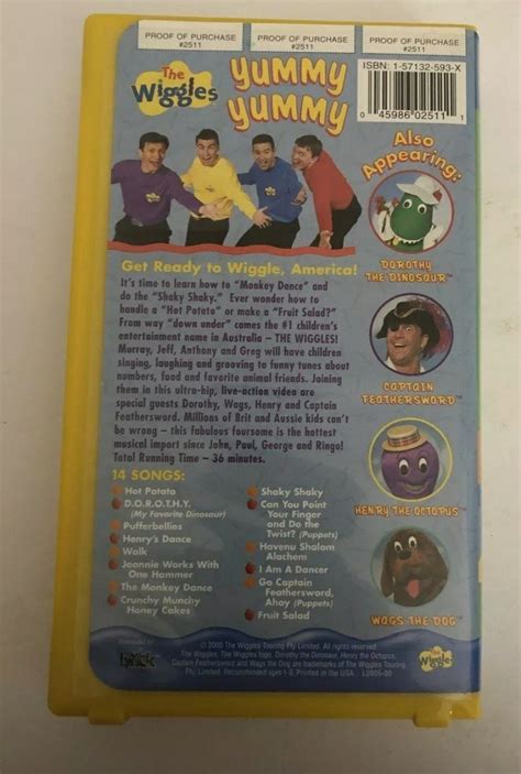 The Wiggles Yummy Jimmy Dvd Back