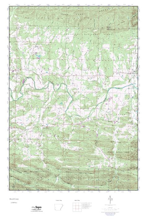 MyTopo Board Camp Arkansas USGS Quad Topo Map