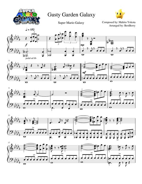 Gusty Garden Galaxy Piano Solo Sheet Music For Piano Solo