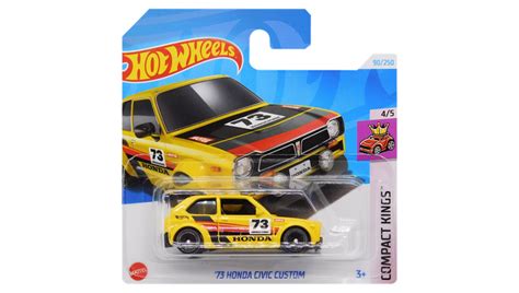 Машинка Хот Вілс 1 64 73 Honda Civic Custom колекція Compact Kings Hot Wheels Mattel HTC19 ID