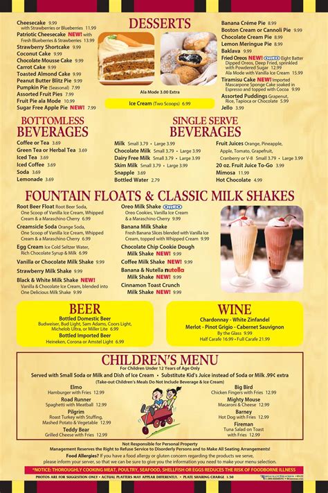 Menu At Colony Diner And Restaurant Wallingford