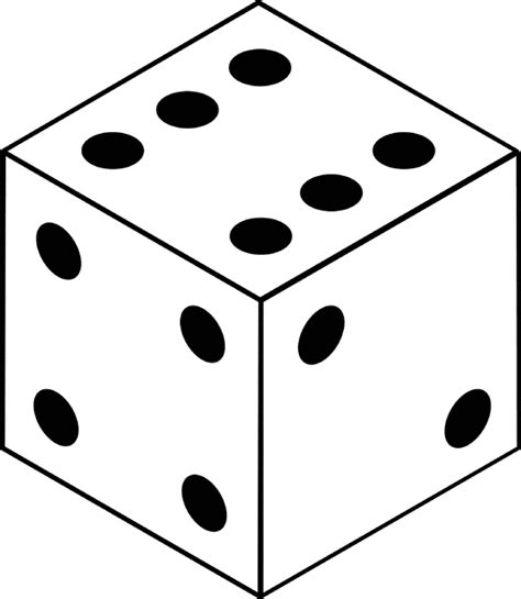 Free Dice Clipart Black And White, Download Free Dice Clipart Black And ...