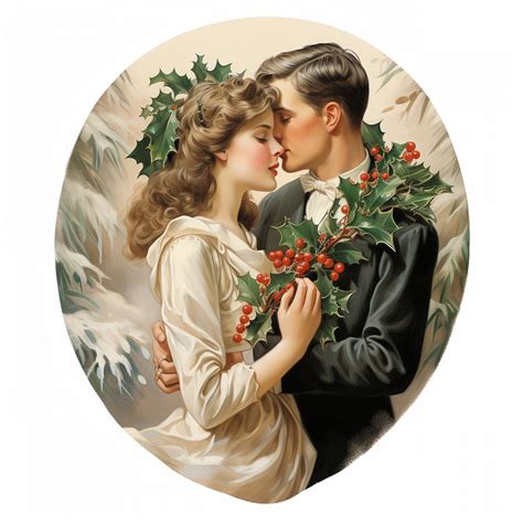 Christmas Kiss Art Free Stock Photo Public Domain Pictures