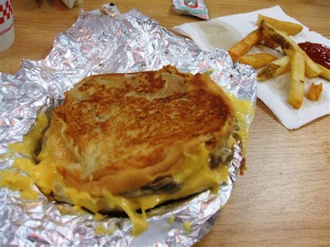 Grilled Cheese And Mushrooms At Five Guys Burgers And Frie Flickr