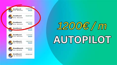 Cum Sa Castigi 1200 Euro Lunar Pe AUTO PILOT VENIT PASIV 2023 YouTube