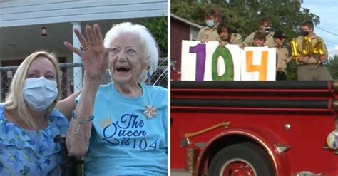 104 Year Old Woman Is Treated To A Drive By Birthday Celebration