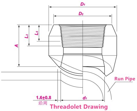 Threadolet Bsp Class 3000 Forged Steel Olets Mss Sp 97 Zizi