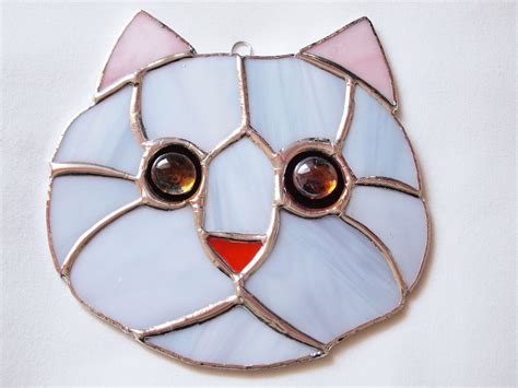 Stained Glass Cat Suncatcher Stained Glass Glass Suncatchers