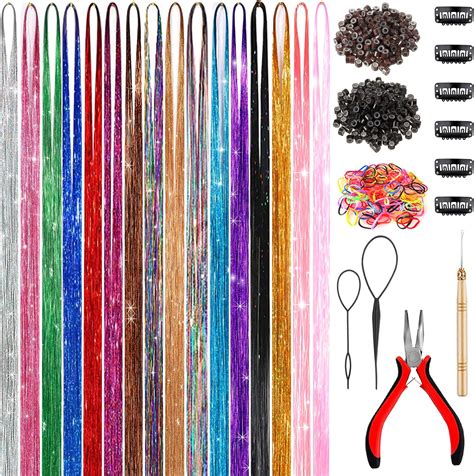 Amazon Hair Tinsel Kit Inch Colors Strands Tinsel