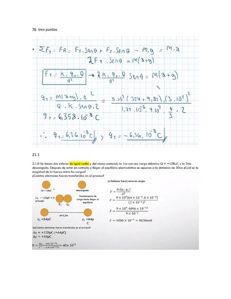 Ejercicios Electrostatica F Sica Tres Puntos Studocu