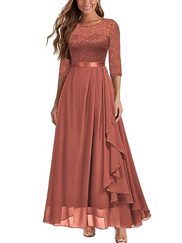 Miusol Women S Elegant Floral Lace Retro Sleeve Contrast Bridesmaid