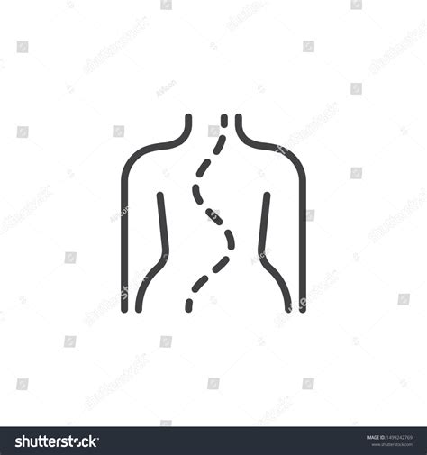 Spinal Deformity Type Line Icon Linear Stock Vector Royalty Free