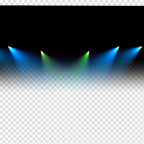 Turned On Blue And Green Spotlights Stage Lighting Light Effect