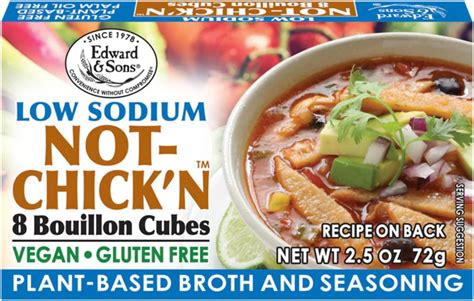 Edward And Son S Low Sodium Vegan Chicken Bouillon Cubes Vegan Broth Cubes Gluten