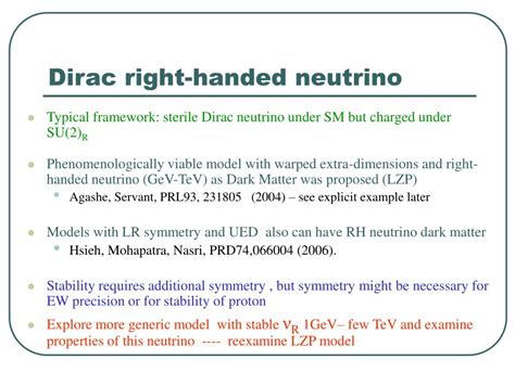 Ppt Dirac Neutrino Dark Matter Powerpoint Presentation Free Download