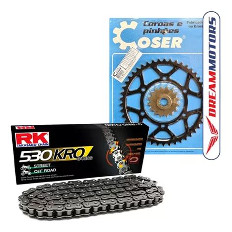 Kit Relação Coser Corrente Rk Kro Yamaha Fz6 Fazer 600