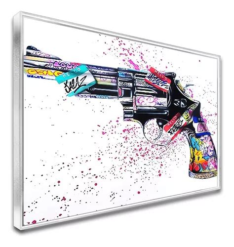 Quadro Arma Grafite C Moldura Parcelamento Sem Juros