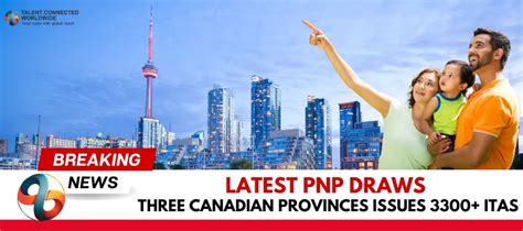 Latest PNP Draws Three Canadian Provinces Issues 3300 ITAs