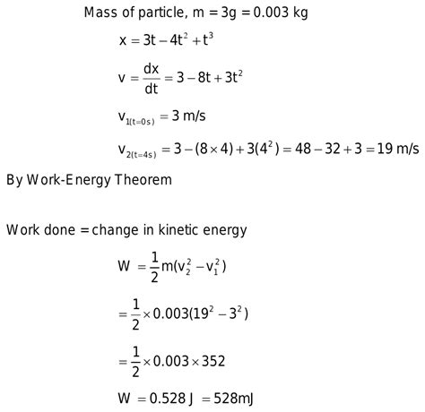 A Force On 3g Particle In Such A Way That The Position Of The Particle As Function Of Time Is