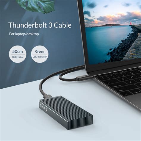 Thunderbolt Nvme M Ssd Aluminium Behuizing Sky Grey Orico