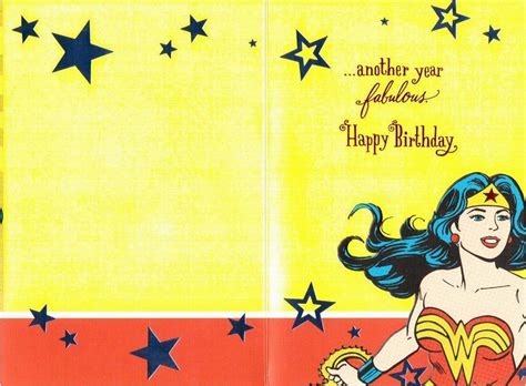 Wonder Woman Birthday Cards Birthdaybuzz