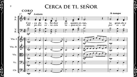 CERCA DE TI SEÑOR PARA CORO A 4 VOCES Y ORQUESTA DE CUERDASPDF SCORE