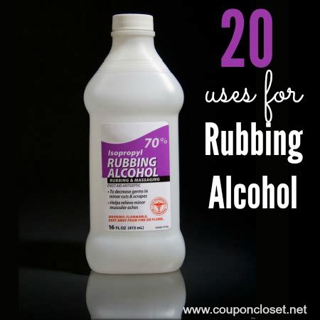 20 Most Common Rubbing Alcohol Uses - One Crazy Mom