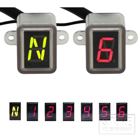 12V Universal Motorbike ATV 6 Speed N6 Digital Gear Indicator Display