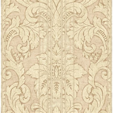 Seabrook Designs Arvel Acanthus Scrolls Unpasted Wallpaper Bed Bath