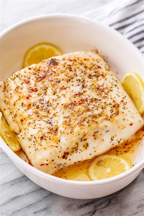 Baked Halibut With Lemon Butter How To Bake Halibut In The Oven