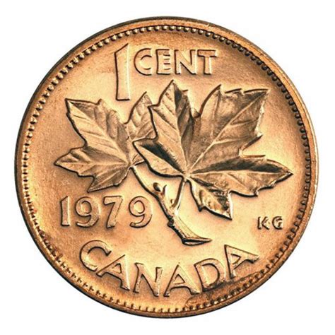 Canadian Cent Maple Leaf Twig Penny Coin Brilliant Uncirculated