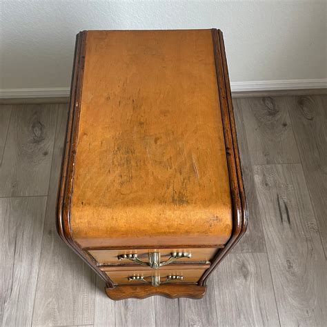 Art Deco Waterfall Nightstand Or End Table Onhsi