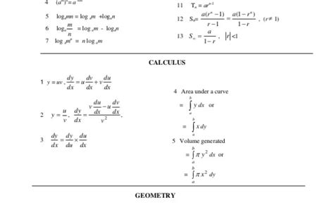 Senarai Rumus Matematik Tambahan Kssm Silibus Baru Matematik