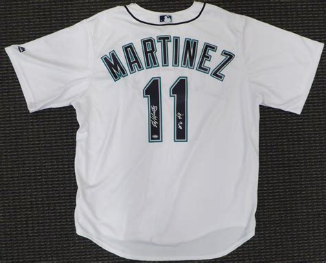 Seattle Mariners Edgar Martinez Autographed Signed White Majestic Cool