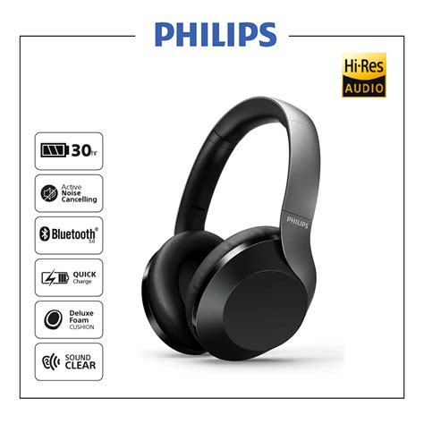 philips taphnc black noise canceling bluetooth headphones taph
