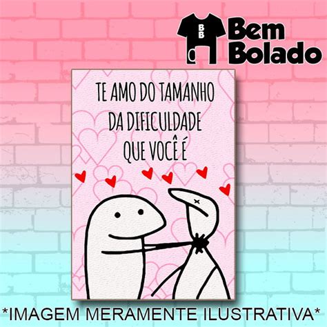 Quadro Flork Te amo do tamanho da dificuldade que você é Elo7