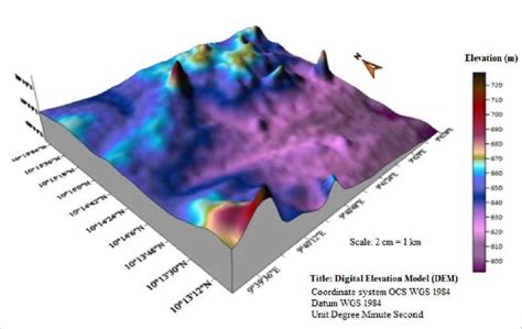 3D DEM map of study area | Download Scientific Diagram