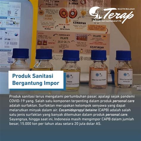 Produksi Bahan Aktif Personal Care Berbasis Minyak Inti Sawit Untuk