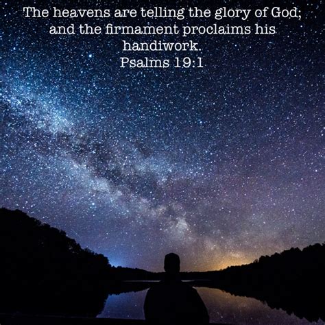 Psalms 191 The Heavens Are Telling The Glory Of God And The Firmament