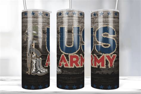 Us Army Tumbler Wrap 20 Oz Skinny Graphic By Marshall Designs