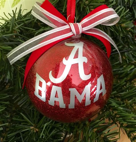 Christmas Ornaments Glitter Ornament Alabama By Thecozypup On Etsy